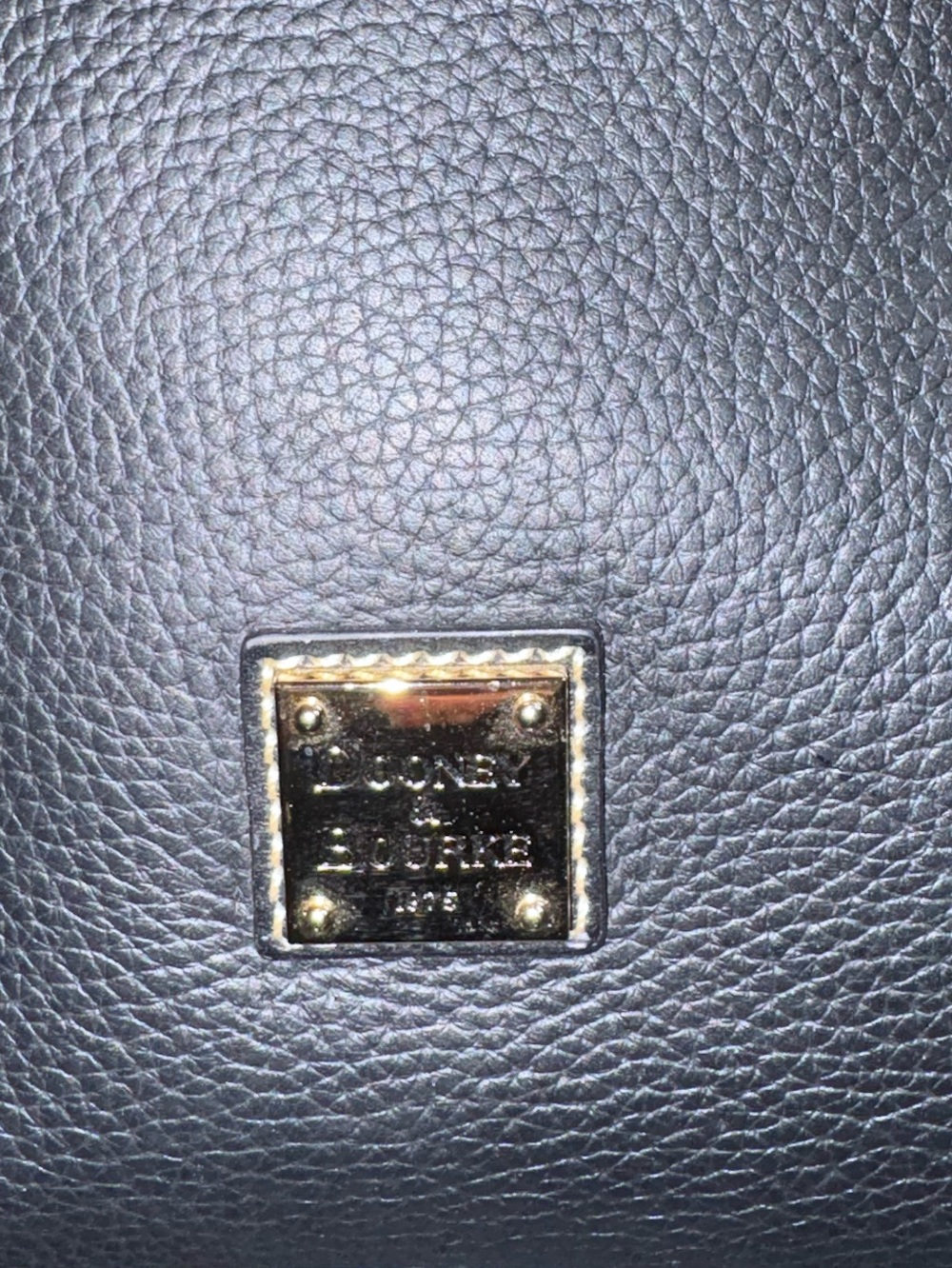 NWOT Dooney & Bourke Black Pebbled Leather Dome Satchel. NWOT - Picture 5 of 9